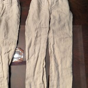 Boys Ralph Lauren Light Beige Adjustable Waist Linen Pants